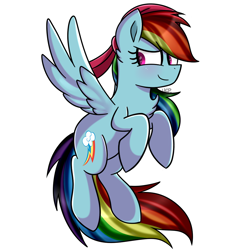 Size: 1000x1000 | Tagged: safe, artist:vale-bandicoot96, character:rainbow dash, species:pegasus, species:pony, bandana, female, mare, pirate rainbow dash, simple background, solo, spread wings, white background, wings