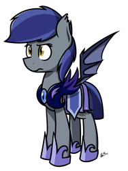 Size: 1200x1600 | Tagged: safe, artist:alexi148, species:bat pony, species:pony, female, mare, night guard, royal guard, simple background, solo, transparent background