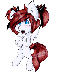 Size: 1926x2537 | Tagged: safe, artist:mscolorsplash, oc, oc only, oc:color splash, species:pegasus, species:pony, female, filly, smiling, solo, younger