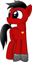 Size: 6366x12220 | Tagged: safe, artist:cinderfall, oc, oc only, oc:redd coal, species:pegasus, species:pony, 2018 community collab, derpibooru community collaboration, absurd resolution, male, red and black oc, request, simple background, stallion, transparent background, vector
