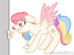 Size: 1600x1200 | Tagged: safe, artist:azure-quill, oc, species:pegasus, species:pony, candy, colored wings, colored wingtips, food, lollipop, mouth hold, solo