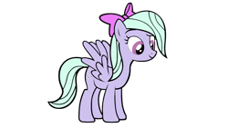 Size: 1280x720 | Tagged: safe, artist:icey-wicey-1517, artist:ikillyou121, character:flitter, species:pegasus, species:pony, bow, colored, female, mare, simple background, solo, transparent background