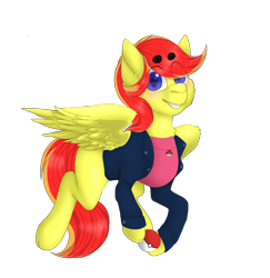 Size: 2078x2136 | Tagged: safe, artist:dollpone, oc, oc:jessica pedley, species:pegasus, species:pony, clothing, female, high res, jacket, mare, simple background, solo, transparent background