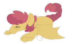 Size: 764x466 | Tagged: safe, artist:goatpaste, oc, oc only, parent:fluttershy, parent:manticore, interspecies offspring, offspring, parents:mantishy, scorpion tail, simple background, solo, stinger, things breeding that should not breed, transparent background