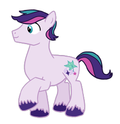 Size: 1292x1336 | Tagged: safe, artist:flipwix, character:star dreams, parent:starlight glimmer, parent:sunset shimmer, parent:twilight sparkle, parents:shimmerglimmer, parents:sunsetsparkle, parents:twistarlight, species:earth pony, species:pony, digital art, magical lesbian spawn, magical threesome spawn, male, multiple parents, next generation, offspring, raised hoof, rule 63, simple background, solo, stallion, transparent background