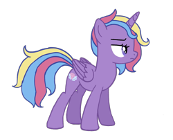 Size: 1271x1027 | Tagged: safe, artist:flipwix, character:princess sterling, oc, oc only, oc:princess sterling, parent:princess luna, parent:trixie, parents:luxie, species:alicorn, species:pony, digital art, female, magical lesbian spawn, mare, next generation, offspring, simple background, solo, transparent background