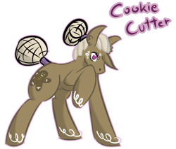 Size: 1280x1088 | Tagged: safe, artist:tartsarts, oc, oc only, oc:cookie cutter, species:pony, species:unicorn, cookie, food, hairnet, simple background, solo, transparent background