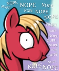 Size: 479x580 | Tagged: safe, artist:z-y-c, character:big mcintosh, species:earth pony, species:pony, male, nope, nope nope nope nope nope nope, reaction image, so much nope, solo, stallion