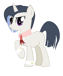 Size: 6812x8327 | Tagged: safe, artist:drarkusss0, oc, oc only, oc:nuance harmoney, parent:octavia melody, parent:vinyl scratch, parents:scratchtavia, species:pony, species:unicorn, icey-verse, absurd resolution, bow tie, female, magical lesbian spawn, mare, next generation, offspring, simple background, solo, transparent background, vector