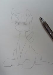 Size: 1836x2569 | Tagged: safe, artist:c0pter, character:twilight sparkle, species:pony, female, sketch, solo, traditional art