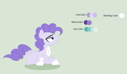 Size: 962x565 | Tagged: safe, artist:roseloverofpastels, oc, oc:amethyst pie, parent:pinkie pie, parent:princess skystar, parents:skypie, hybrid, magical lesbian spawn, male, offspring, prone, reference sheet, simple background, solo