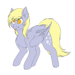 Size: 2000x2000 | Tagged: safe, artist:dollpone, character:derpy hooves, species:pegasus, species:pony, female, high res, mare, no pupils, simple background, smiling, solo, tongue out, transparent background