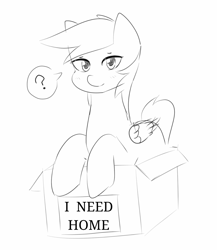 Size: 1600x1841 | Tagged: safe, artist:c0pter, character:rainbow dash, box, sketch