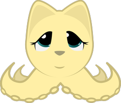 Size: 2029x1731 | Tagged: safe, artist:cinderfall, character:fluttershy, cat ears, female, original species, request, simple background, solo, squidpony, transparent background, vector