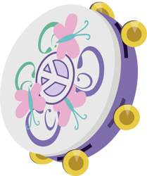 Size: 3349x4000 | Tagged: safe, artist:mlpcreativelab, character:fluttershy, .ai available, .svg available, inanimate object, musical instrument, no pony, object, peace sign, simple background, tambourine, transparent background, vector