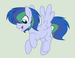 Size: 1832x1424 | Tagged: safe, artist:roseloverofpastels, oc, oc:night rave, parent:bow hothoof, parent:windy whistles, parents:windyhoof, species:pegasus, species:pony, green background, male, offspring, simple background, solo, stallion