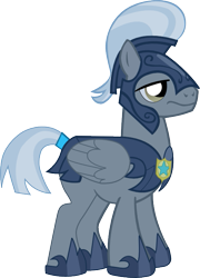 Size: 537x745 | Tagged: safe, artist:a01421, species:pegasus, species:pony, episode:it's about time, g4, my little pony: friendship is magic, armor, helmet, hoof shoes, male, night guard, simple background, solo, stallion, transparent background, vector