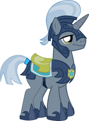 Size: 549x745 | Tagged: safe, artist:a01421, species:pony, species:unicorn, episode:it's about time, g4, my little pony: friendship is magic, armor, helmet, hoof shoes, male, night guard, simple background, solo, stallion, transparent background, vector