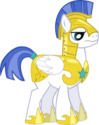 Size: 598x760 | Tagged: dead source, safe, artist:a01421, species:pegasus, species:pony, armor, frown, helmet, hoof shoes, male, pegasus royal guard, royal guard, royal guard armor, simple background, solo, stallion, transparent background, vector