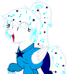Size: 615x674 | Tagged: safe, artist:xylenneisnotamazing, oc, species:pegasus, species:pony, clothing, eyes closed, female, happy, mare, pants, shirt, simple background, solo, transparent background