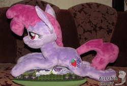 Size: 3840x2605 | Tagged: safe, artist:allunacraft, character:berry punch, character:berryshine, species:pony, irl, photo, plushie, solo
