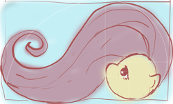 Size: 1833x1104 | Tagged: safe, artist:cinderfall, character:fluttershy, species:pony, example, golden ratio