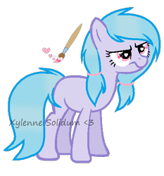 Size: 428x460 | Tagged: safe, artist:xylenneisnotamazing, oc, oc:color pastel, species:earth pony, species:pony, female, mare, simple background, solo, transparent background