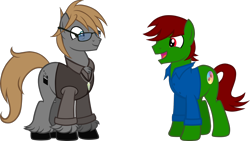 Size: 2000x1125 | Tagged: safe, artist:theeditormlp, oc, oc only, oc:pastel dice, oc:the editor, species:earth pony, species:pony, clothing, glasses, long sleeve shirt, male, simple background, stallion, sweater, transparent background