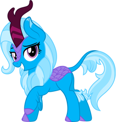 Size: 4837x5000 | Tagged: safe, artist:mlpcreativelab, character:trixie, species:kirin, species:pony, episode:sounds of silence, g4, my little pony: friendship is magic, .ai available, .svg available, absurd resolution, cloven hooves, colored hooves, female, grin, kirin-ified, mare, simple background, smiling, solo, species swap, transparent background, vector