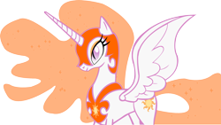 Size: 1902x1073 | Tagged: dead source, safe, artist:a01421, edit, character:princess celestia, species:pony, ethereal mane, evil celestia, female, mare, nightmare pony, nightmarified, recolor, simple background, solo, transparent background, vector