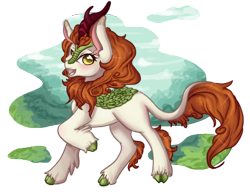 Size: 4065x3161 | Tagged: safe, artist:mscolorsplash, character:autumn blaze, species:kirin, episode:sounds of silence, g4, my little pony: friendship is magic, absurd resolution, cloven hooves, female, happy, open mouth, solo