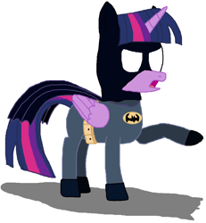 Size: 944x1020 | Tagged: safe, artist:thomaszoey3000, character:twilight sparkle, character:twilight sparkle (alicorn), species:alicorn, species:pony, batman, clothing, cosplay, costume, crossover