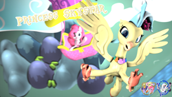 Size: 1920x1080 | Tagged: safe, artist:beardeddoomguy, character:applejack, character:bon bon, character:derpy hooves, character:dj pon-3, character:fluttershy, character:lyra heartstrings, character:minuette, character:octavia melody, character:pinkie pie, character:princess skystar, character:rainbow dash, character:rarity, character:sweetie drops, character:twilight sparkle, character:twilight sparkle (alicorn), character:vinyl scratch, species:alicorn, species:classical hippogriff, species:hippogriff, species:pony, my little pony: the movie (2017), .zip file at source, 3d, 3d model, downloadable, gmod, hot air balloon, mane six, source filmmaker, twinkling balloon