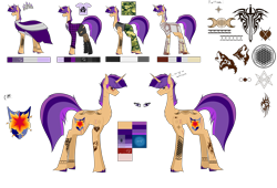 Size: 7937x5385 | Tagged: safe, artist:moonlight0shadow0, oc, oc only, oc:flare beam, parent:flash sentry, parent:twilight sparkle, parents:flashlight, species:pony, species:unicorn, species:wolf, icey-verse, anarchy, armor, bandage, belt, boots, camouflage, chest fluff, clothing, crown, dress, ear piercing, earring, eye scar, female, flannel, hoodie, jewelry, mare, next generation, nylon, offspring, pants, piercing, reference sheet, regalia, rust, scar, shield, shirt, shoes, simple background, sleeveless, socks, solo, stockings, sword, t-shirt, tank top, tattoo, thigh highs, torn clothes, transparent background, unshorn fetlocks, wall of tags, weapon
