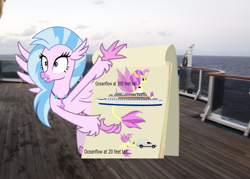 Size: 3020x2158 | Tagged: safe, artist:oceanrailroader, character:ocean flow, character:silverstream, species:classical hippogriff, species:hippogriff, species:pony, species:seapony (g4), episode:uprooted, g4, my little pony: friendship is magic, female, giant pony, macro