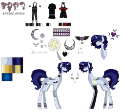 Size: 7086x6519 | Tagged: safe, artist:moonlight0shadow0, character:moonlight raven, oc, oc:da capo, oc:major elegy, oc:partita keys, oc:punk note, species:pony, species:unicorn, icey-verse, bandana, blaze (coat marking), bust, choker, clothing, commission, ear piercing, earring, fallen grace, female, horn, horn ring, jeans, jewelry, mare, multicolored hair, nose piercing, overalls, pajamas, pants, piercing, redesign, reference sheet, ring, shirt, shorts, simple background, snake bites, socks, solo, spiked choker, striped socks, t-shirt, tank top, tattoo, tongue out, tongue piercing, torn clothes, transparent background, wedding ring, wristband