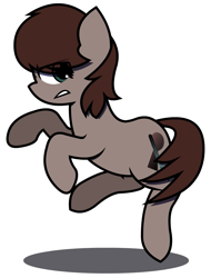 Size: 1585x2085 | Tagged: safe, artist:darksoma, oc, oc:lock smith, species:pony, adult, bobby pin, dark-green eyes, female, full body, grown, in the air, keyhole, older, sister, solo, uncanon:wasteland