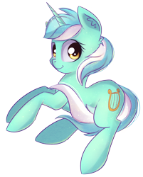 Size: 1276x1588 | Tagged: safe, artist:autumnvoyage, character:lyra heartstrings, species:pony, species:unicorn, female, looking at you, mare, simple background, smiling, solo, tail between legs, transparent background
