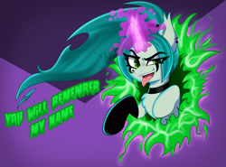Size: 2700x2000 | Tagged: safe, artist:vale-bandicoot96, species:pony, clothing, crossover, danny phantom, ember mclain, female, ghost, ponified, smiling, solo