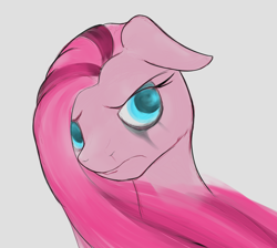 Size: 1906x1706 | Tagged: safe, artist:riskypony, character:pinkamena diane pie, character:pinkie pie, species:earth pony, species:pony, angry, bust, crying, female, goth, makeup, running makeup, sad, simple background, solo