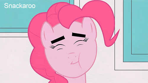 Size: 500x281 | Tagged: safe, artist:mysteryben, character:pinkie pie, species:earth pony, species:pony, animated, eat your buckin' peas professor!, female, fork, gif, the powerpuff girls