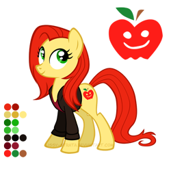 Size: 504x504 | Tagged: safe, artist:lissystrata, species:earth pony, species:pony, amy pond, crossover, doctor who, ponified, reference sheet, solo