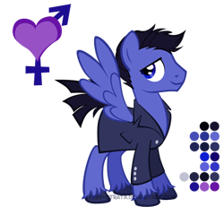 Size: 504x504 | Tagged: safe, artist:lissystrata, species:pegasus, species:pony, crossover, doctor who, jack harkness, ponified, reference sheet, simple background, solo, torchwood, transparent background