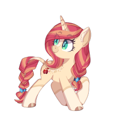 Size: 1410x1456 | Tagged: safe, artist:corporalvortex, artist:melodysweetheart, base used, oc, oc only, oc:ruby apple, parent:applejack, parent:rarity, parents:rarijack, species:pony, species:unicorn, blaze (coat marking), braid, braided tail, coat markings, eye clipping through hair, eyebrows, eyebrows visible through hair, female, leonine tail, magical lesbian spawn, mare, offspring, simple background, socks (coat marking), solo, transparent background, two toned mane