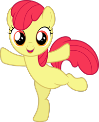 Size: 10000x12331 | Tagged: safe, artist:claritea, edit, editor:slayerbvc, character:apple bloom, species:earth pony, species:pony, absurd resolution, accessory-less edit, adorabloom, cute, female, filly, missing accessory, simple background, solo, standing, standing on one leg, transparent background, vector, vector edit