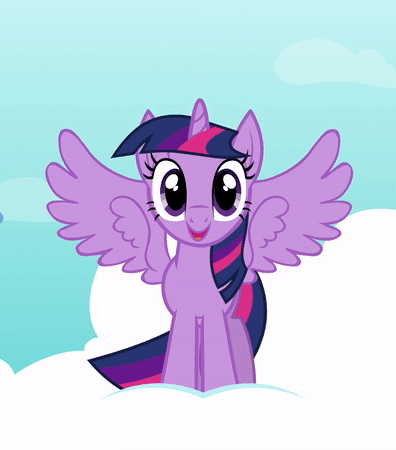 Size: 396x450 | Tagged: safe, artist:tridashie, character:rainbow dash, character:twilight sparkle, character:twilight sparkle (alicorn), species:alicorn, species:pegasus, species:pony, animated, bobbing, cloud, cropped, cute, dancing, duo, female, gif, i can't believe it's not hasbro studios, looking at you, mare, metronome, perfect loop, pony girl, show accurate, singing, solo focus, spread wings, sway, twiabetes, wings