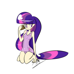 Size: 3000x3000 | Tagged: safe, artist:red-poni, character:twilight sparkle, clothing, female, humanized, one-piece swimsuit, school swimsuit, skinny, solo, swimsuit