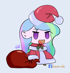 Size: 800x834 | Tagged: safe, artist:lechu-zaz, character:princess celestia, character:principal celestia, my little pony:equestria girls, christmas, clothing, fate/grand order, hat, holiday, padoru, santa hat