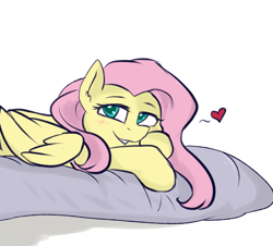 Size: 1187x1071 | Tagged: safe, artist:haruhi-il, character:fluttershy, species:pony, blushing, colored pupils, cropped, cute, female, flirty, floating heart, heart, shyabetes, solo