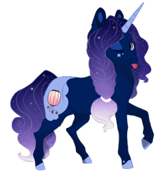 Size: 2875x3000 | Tagged: safe, artist:venommocity, oc, oc:noctis, species:pony, species:unicorn, female, mare, simple background, solo, tongue out, transparent background